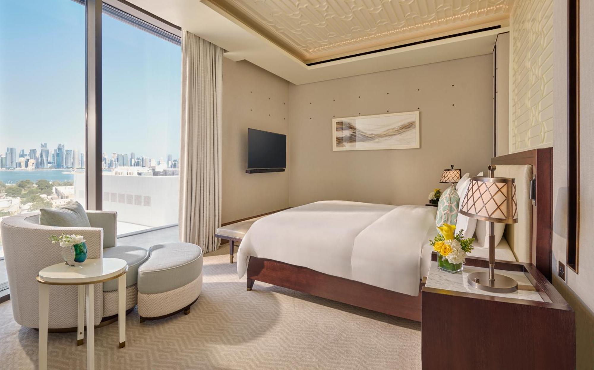 Mandarin Oriental, Doha Hotel Buitenkant foto A bedroom at the hotel